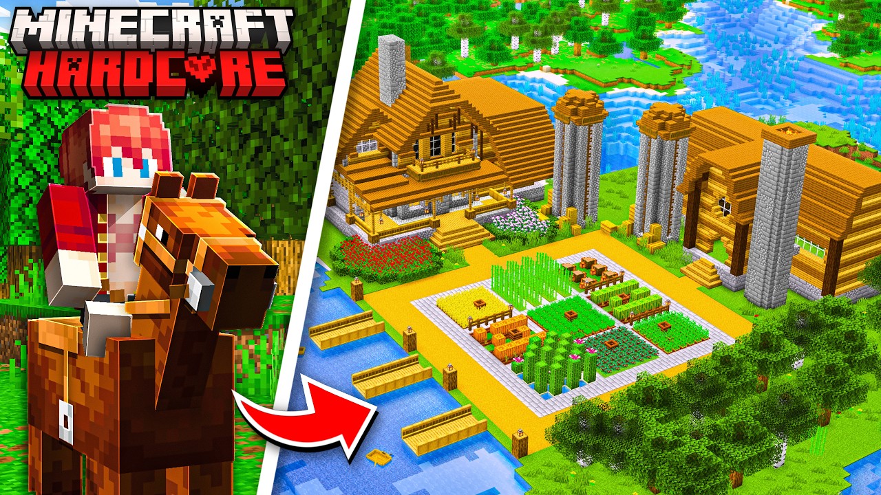 I Spent 100 Days Building The ULTIMATE Farm In Hardcore Minecraft !