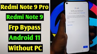 Redmi Note 9/Note 9 Pro Frp Bypass/Remove Google Account Lock Android 11 | Miui New Update Method