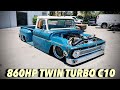 🔵 1963 Chevy C10 TWIN TURBO with 860hp [PARTY ANIMAL] - Generation Oldschool