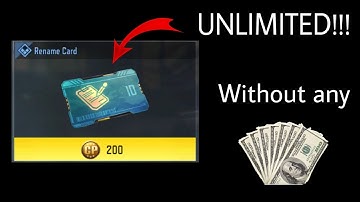 Rename Cards without CP!!! - CODM trick