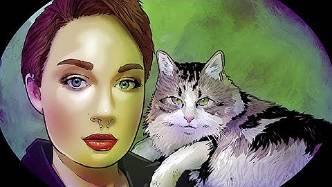 Cat & Lady - Digital Painting Time-Lapse