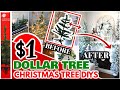 $1 *GENIUS* hacks & DIYS using DOLLAR TREE MINI CHRISTMAS TREES│CHRISTMAS diys 2021