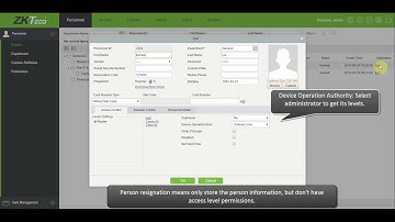Junior ZKBioSecurity Video Guide 1 2 Resign&Delete the Personnel