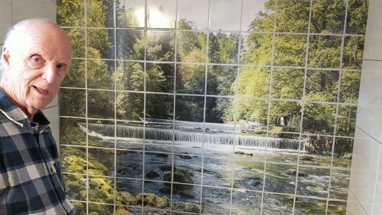 Installing Printed Pictured Wall Tile Mural Part 4 - YouTube