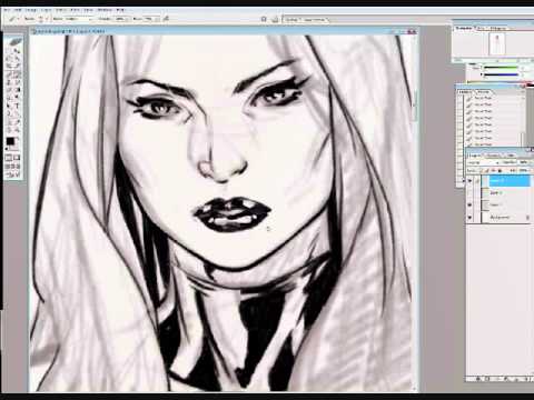 Psylocke from the X-Men speed drawing by Mark Brooks