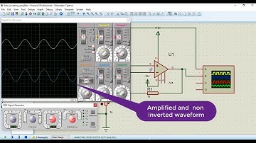 simulate  non inverting amplifier in Proteus tutorial