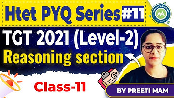 HTET PYQ TGT 2021 REASONING SPECIAL FOR HTET 2024