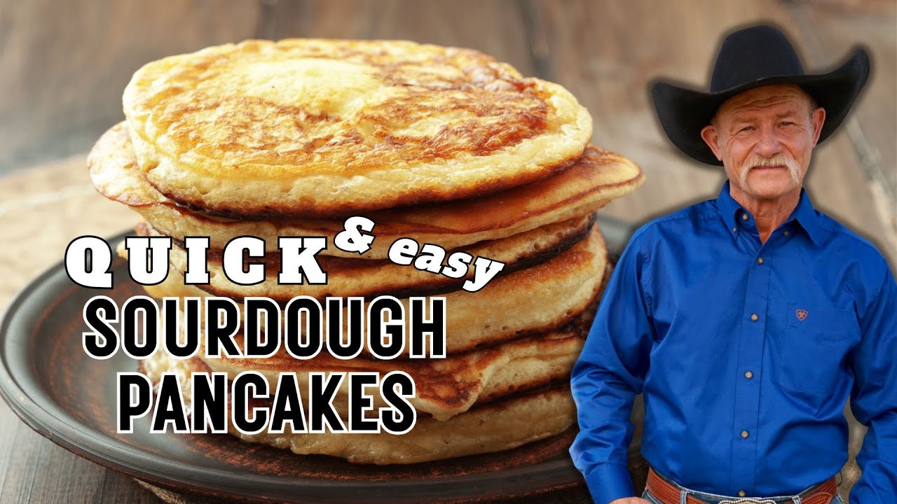 Завтрак ковбоя в прямом эфире: быстрые блинчики на закваске с нуля!