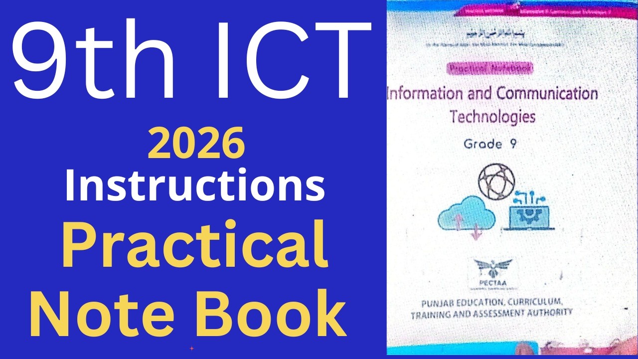 class 9 ICT Practical Notebook 2026 instructions - YouTube