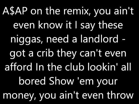 Rocko - "U.O.E.N.O." Ft. Future, Rick Ross, A$AP Rocky, Wiz Khalifa & 2 Chainz (Remix) Lyrics