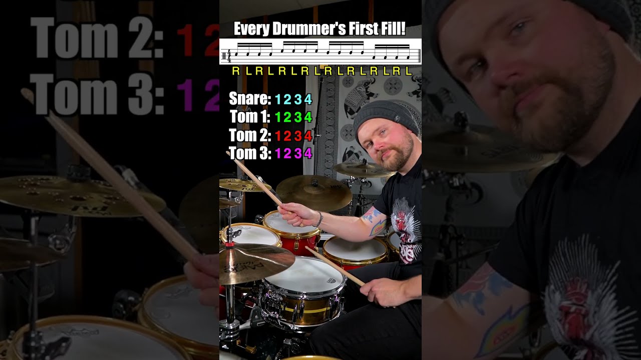The First Fill Every Drummer Learns Easy Beginner Drum Lesson 