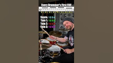 Thumbnail of The first fill every drummer learns! (Easy beginner drum lesson)