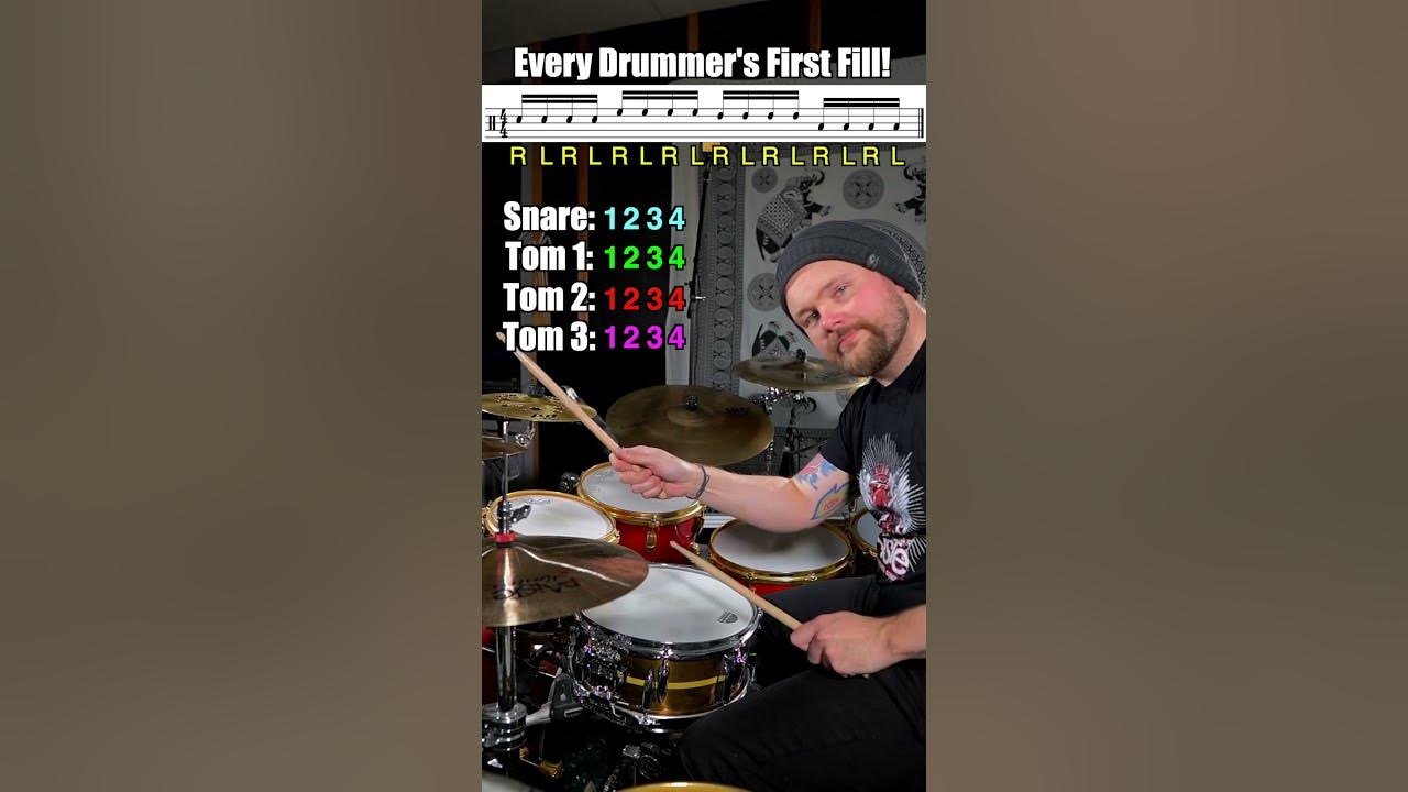The first fill every drummer learns! (Easy beginner drum lesson)