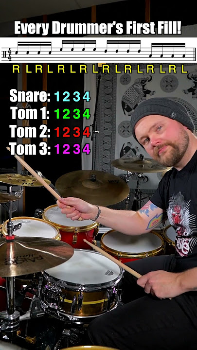 The first fill every drummer learns! (Easy beginner drum lesson)