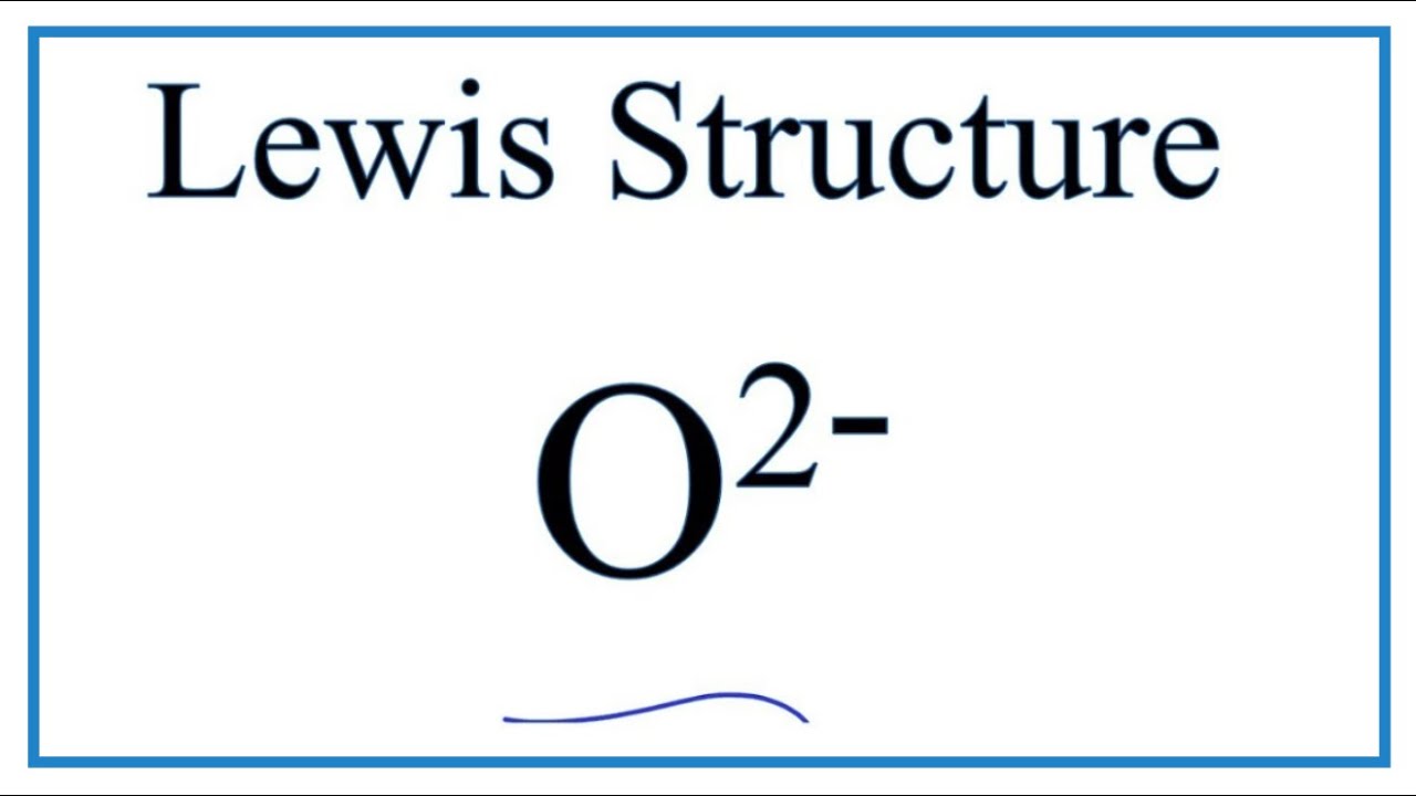 How To Draw The Lewis Dot Structure For O 2