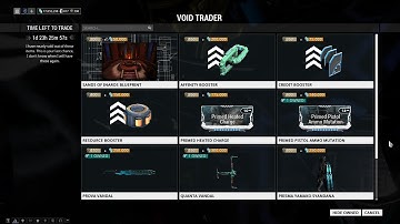 Warframe Void Trader 3/25/2016