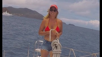 Saving the Bimini.Jobs on the boat! Sailing Ocean Fox Ep 59