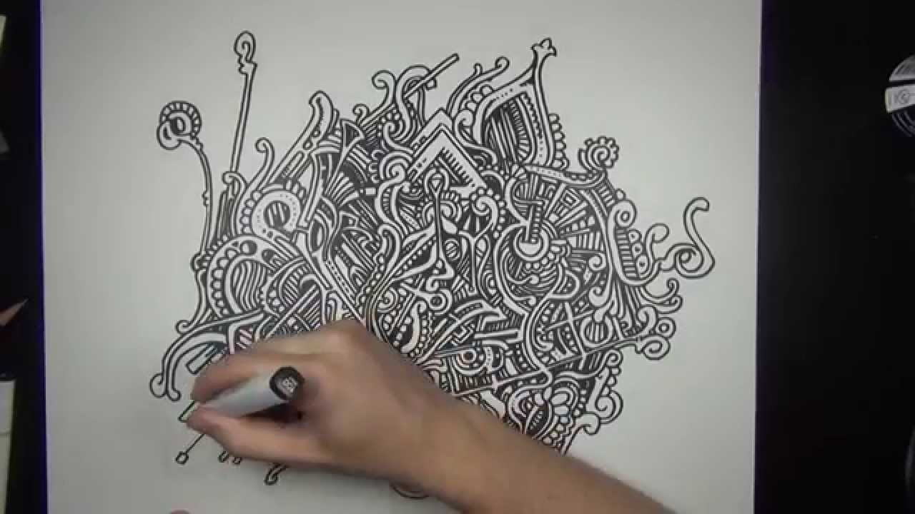 Drawing a Big Simple Doodle - YouTube