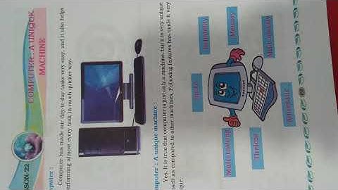 CLASS 4 PSEB EVS CH-22 COMPUTER: A UNIQUE MACHINE PART-1