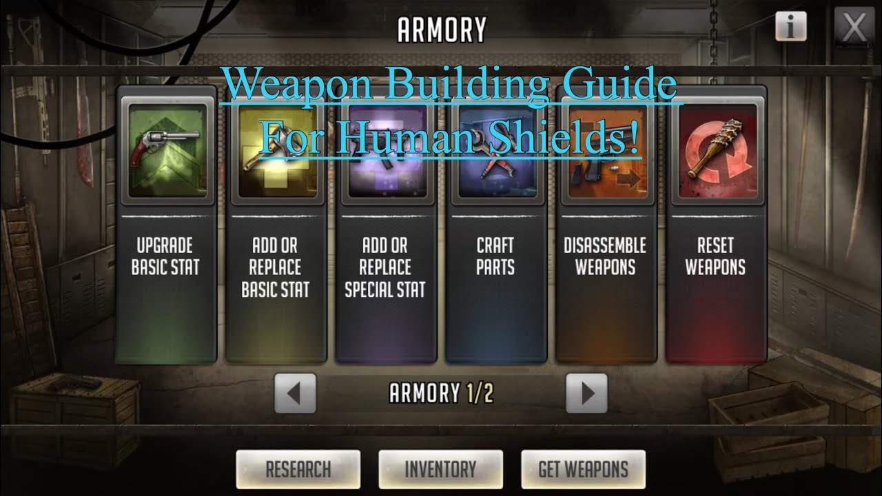 Walking Dead Road To Survival Armory Chart