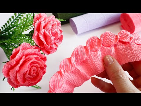 DIY 🌹 How to Make Paper Roses 🌹 Crepe paper decorating ideas.