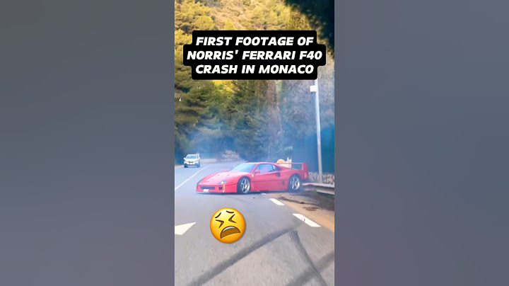 Lando Norris Ferrari F40 crash in Monaco! 😫😳👀