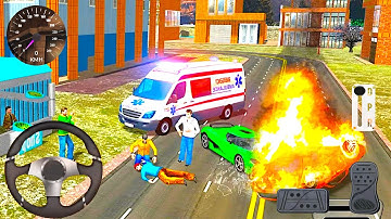 Ambulance Robot City Rescue - Transformer Van Emergency Driver - Car Crash - Android Gameplay