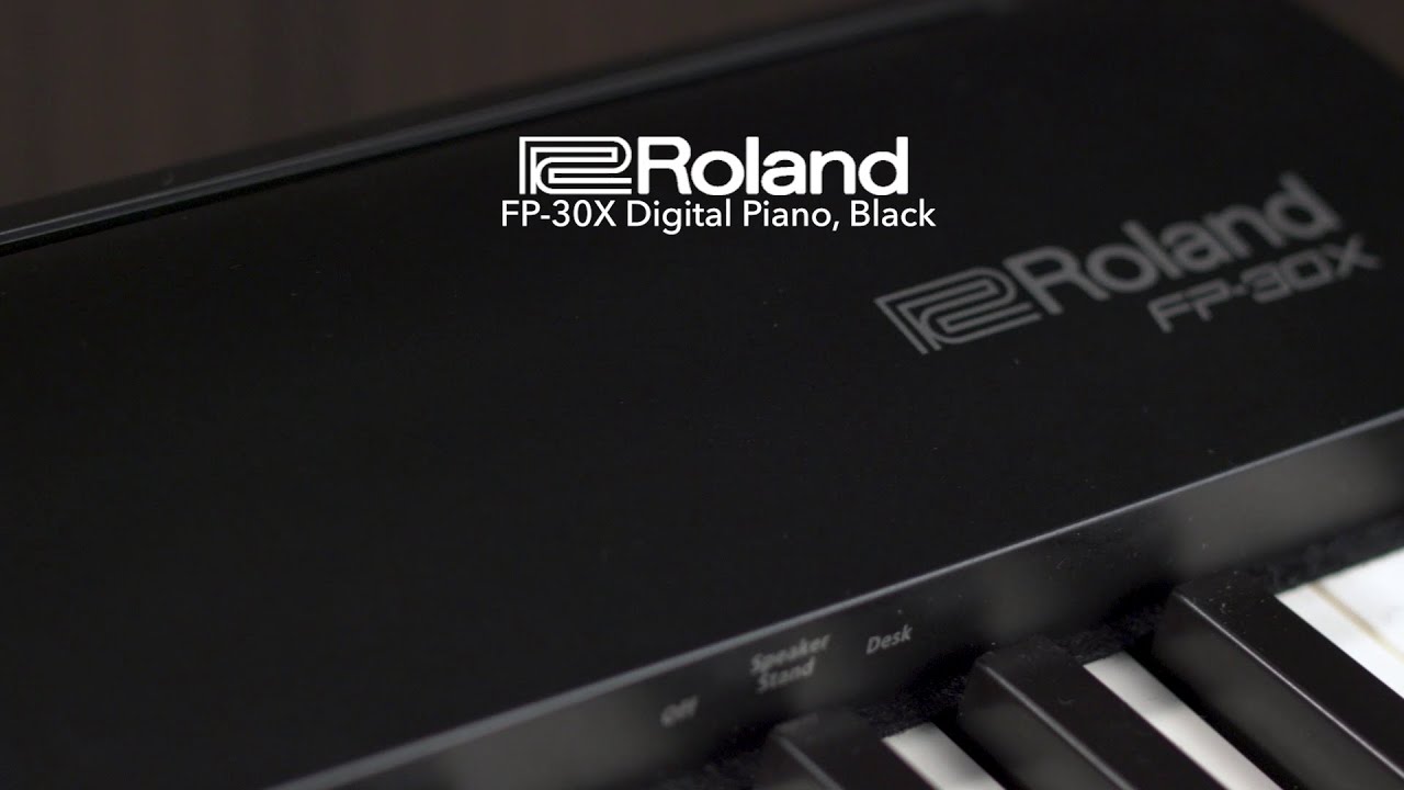 Roland FP-30X 88-Key Portable Digital Piano, White with Stand