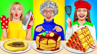 أنا مقابل جدتي في تحدي الطهي | حرب المطبخ مع حيل التربية السرية