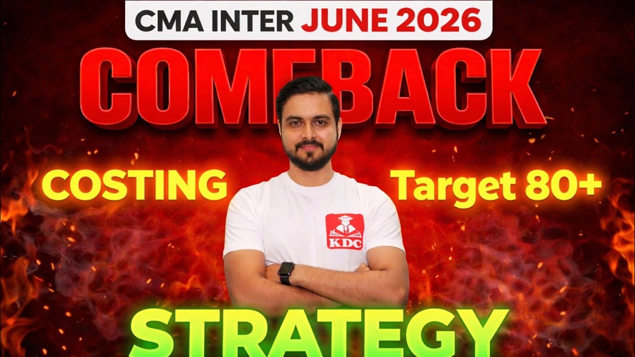 Comeback Strategy - Costing CMA Inter June 2026 - YouTube