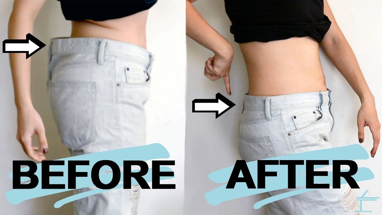 HOW TO EASILY DOWNSIZE THE WAIST IN JEANS ♡ NO Risk NO Sewing