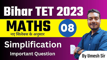 Bihar 7th Phase 2023 Exam | Complete Maths | Bihar 7th Phase Maths Classes 2023 | Class 8 Umesh Sir