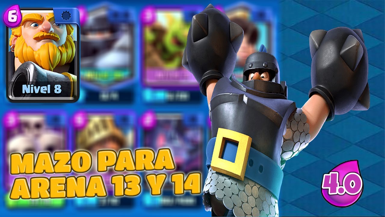 MAZO DE GIGANTE NOBLE Y MEGACABALLERO PARA ARENA 13 Y 14 Clash Royale MAZO DE GIGANTE NOBLE Y MEGACABALLERO PARA ARENA 13 Y 14 Clash Royale