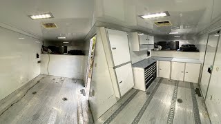 Building out my gooseneck enclosed race trailer from an empty shell.