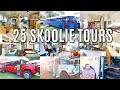 Skoolie TOURS - 25 School Bus Conversions for Tiny Home Inspiration