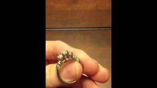 Zales Certified Platinum Princess Cut Three Stone Certified Diamond Engagement Ring