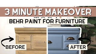 Behr Paint for Furniture | 3 Minute Makeover