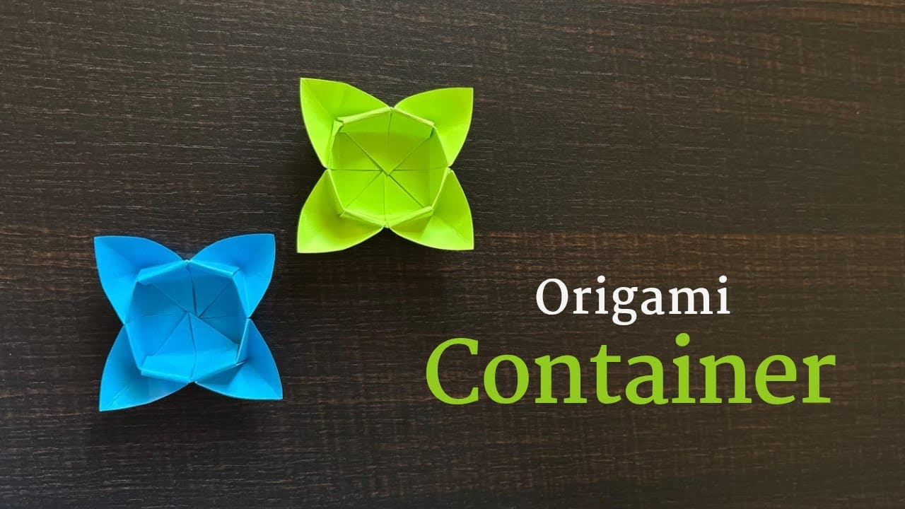 How To Make Origami Container. Easy Paper Container. 