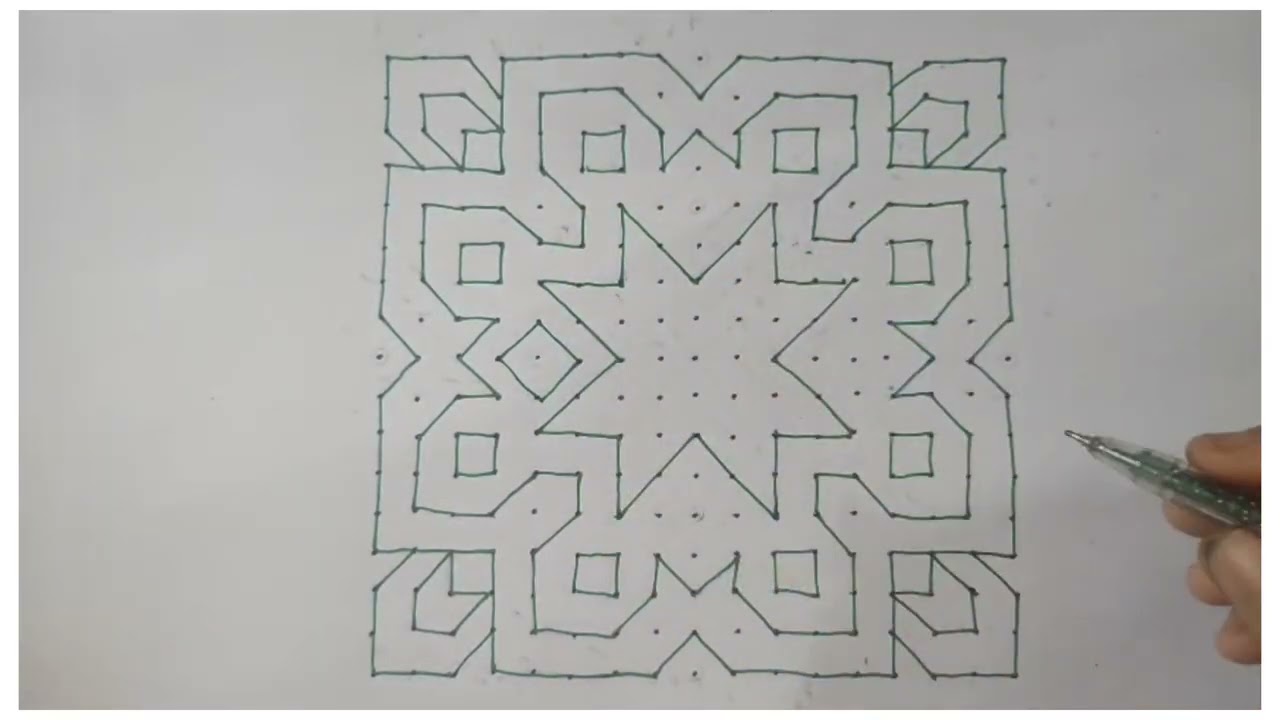 Simple rangoli designs l dots rangoli l  easy muggulu ll letest kolam design l daily rangoli 🏵️ holi