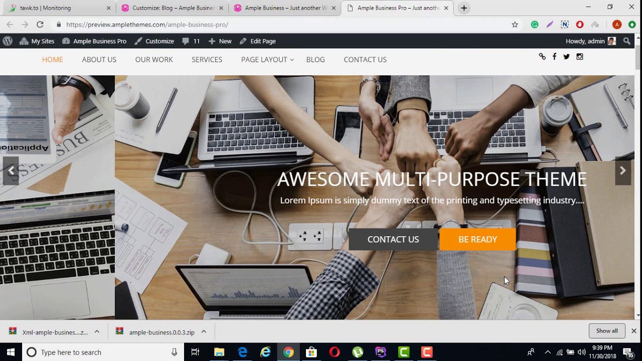 build your sites using Ample Business Pro WordPress Theme - YouTube