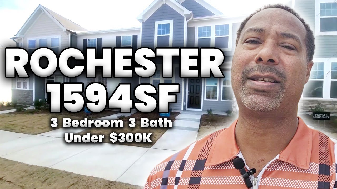 The Rochester 1594SF | 3 Bedroom 3 Bath | Under $300K | Battle Bridge | DRB Homes | Raleigh NC