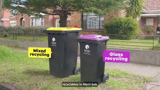 The new 4bin waste service: your purple glass recycling bin