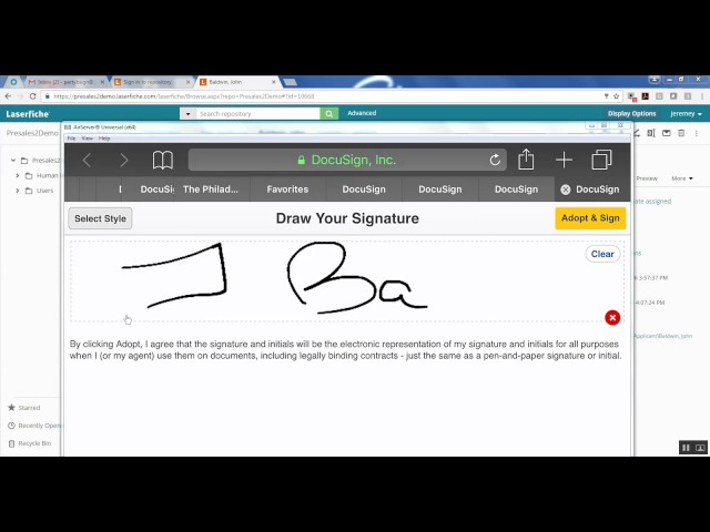 Laserfiche DocuSign Demo Video