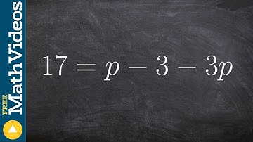 Solving and equation with the variable on the same side ex 3, 17=p–3–3p