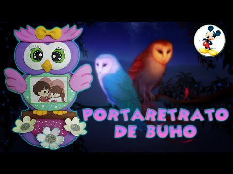 Portaretrato de Búho en Foami o Goma Eva – Molde Gratis