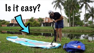 HOW to Set Up Your INFLATABLE Paddle Board and Water TEST! | (Watch Before Using Your SUP)