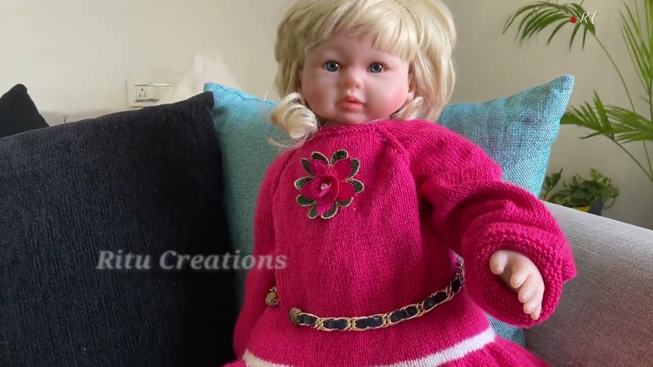 Crochet 6-12 months old Baby Woolen Frock | Frilly Frock | Part 1 - YouTube