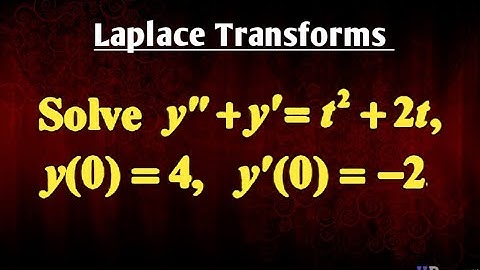 Laplace Transforms: Solve IVP y