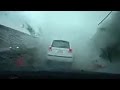 Car blown away by Taiwan typhoon caught on video