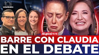 En PALACIO NACIONAL están PREOCUPADOS: XÓCHITL BARRIÓ con SHEINBAUM en el ÚLTIMO DEBATE